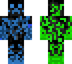 blue and green tron creeper