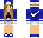 blue nike girl