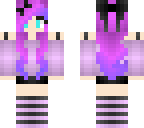 kawaii pink and purple girl