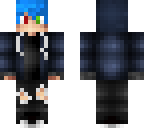 blue hair and diff eyes 