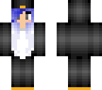 blue hair peguin girl