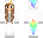 brown hair girl unicorn onsie