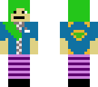 girl with green hair finaly