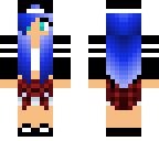 blue hair tomboy
