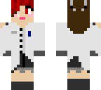 female skin with lab coat on