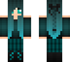 black and teal skin