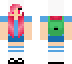 finn as a girl with pink hair