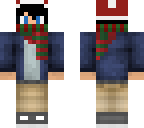 black haired boy with christmas style