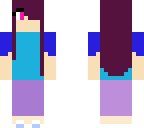 magenta hair girl