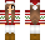christmas santa hat brunette