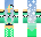 green winter girl