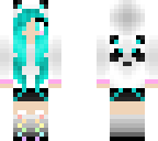 rainbow turquoise panda girl 