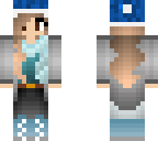 winter girl in a blue christmas hat