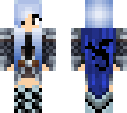 girl blue hair or purple