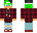 hat and green hair