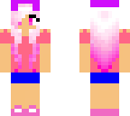 pink hair girl with purple hat