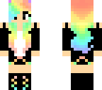 rainbow girl in black