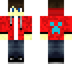 remodeled boy with red hoodi