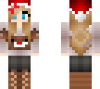 santa girl blue