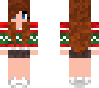 cute christmas girl ehit brown hair