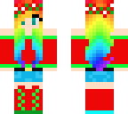 rainbow hair christmas girl - 2