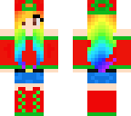 rainbow hair christmas girl