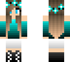 teal flower crown girl