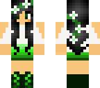 green girl with flower crown
