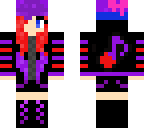 purple and red music girl