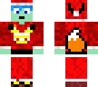 chrismas red with a belt and fixed 