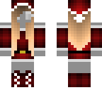 cute santa girl is a gost