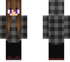 plaid hoodie girl