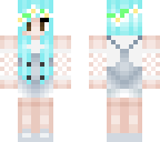 blue hair overalls girl