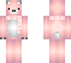 fluffy pink polar bear winter