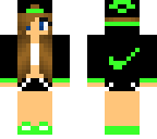 green neon teen girl