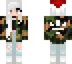 me wearing a santa hat
