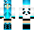 blue panda girl