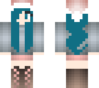 christmas skin girl teal