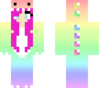 edited dino girl with pink hair