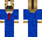 horse head with blue suit
