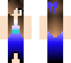 bluegirl with prom dress on