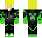 blonde green flame kid