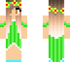 green wedding girl