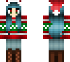 sweet sweater girl with a santa hat