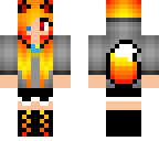 red hair fox girl with a blue and black eye