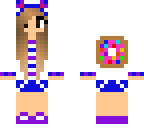 blue and purle cute donut girl
