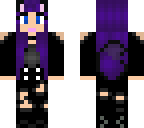 purple goth wolf girl