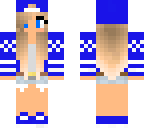 blue striped girl