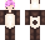 chibi boy in panda onsie pink haired
