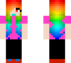 rainbow haired teen girl